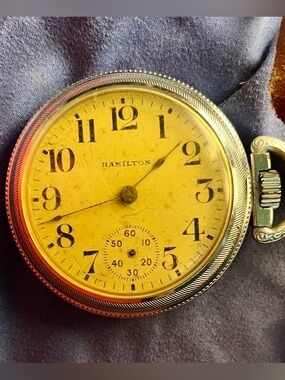 Vintage Hamilton 21 jewels, lever set mechanism pocket watch